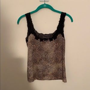 Animal print Josie Medium tank with lace straps